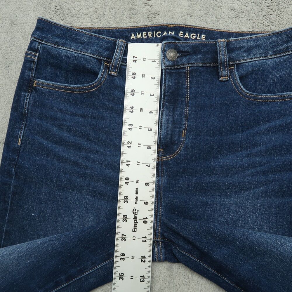 American Eagle Jeans Women's 10R High-Rise Jegging Denim 29" Inseam Distressed - Picture 7 of 16